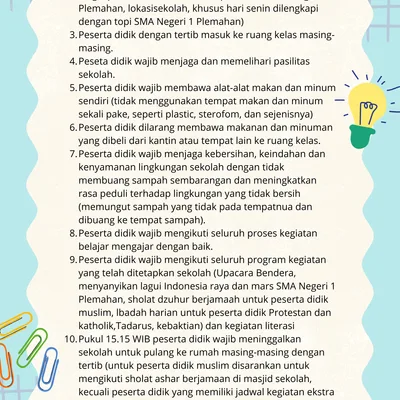 SOP Keberadaan Peserta Didik di Lingkungan Sekolah
